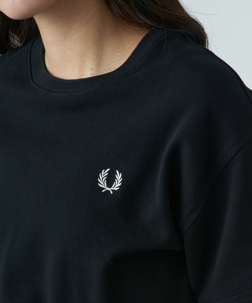 FRED PERRY(フレッドペリー)の「【FRED PERRY】MESH CUFF PIQUE T-SHIRT G2167(Tシャツ/カットソー・レディース・オフホワイト/ブラック・10)」の15枚目の写真