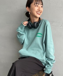 [UNIVERSAL OVERALL/ユニバーサルオーバーオール] 別注 ワンポイントロゴ刺繍 ラグランスリーブスウェット