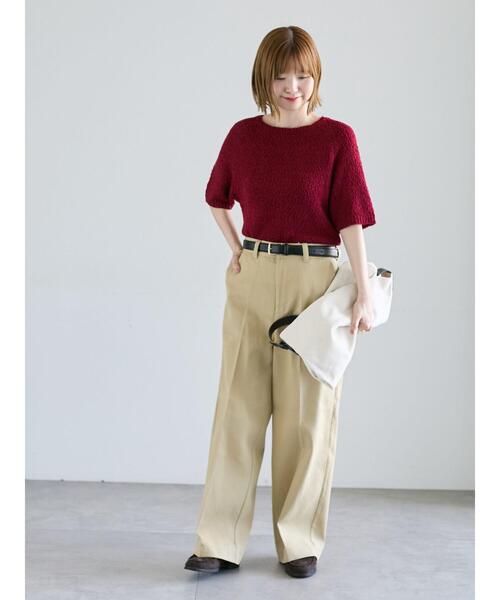 Lugnoncure（ルノンキュール）の「ストレートチノパンツ《2025autumn catalog item》（その他パンツ・レディース・ブラック/ブラウン/ベージュ・M/L）」の4枚目の写真