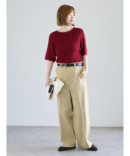Lugnoncure（ルノンキュール）の「ストレートチノパンツ《2025autumn catalog item》（その他パンツ・レディース・ブラック/ブラウン/ベージュ・M/L）」の5枚目の写真