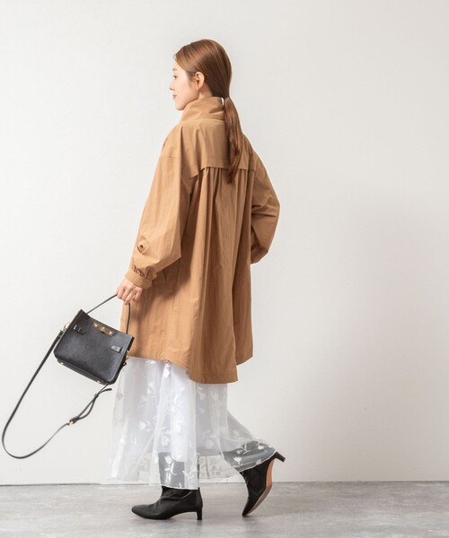 NOLLEY’S（ノーリーズ）の「ウォッシャブルスタンドネックコート（その他アウター・レディース・ネイビー/キャメル・36/38）」の7枚目の写真