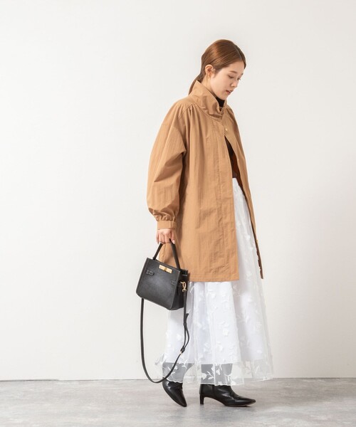 NOLLEY’S（ノーリーズ）の「ウォッシャブルスタンドネックコート（その他アウター・レディース・ネイビー/キャメル・36/38）」の8枚目の写真