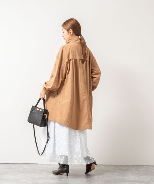 NOLLEY’S（ノーリーズ）の「ウォッシャブルスタンドネックコート（その他アウター・レディース・ネイビー/キャメル・36/38）」の9枚目の写真