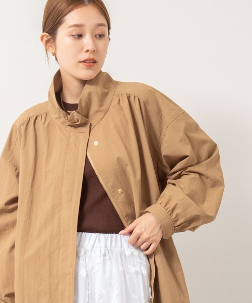 NOLLEY’S（ノーリーズ）の「ウォッシャブルスタンドネックコート（その他アウター・レディース・ネイビー/キャメル・36/38）」の10枚目の写真