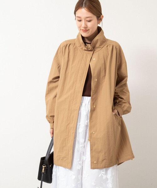 NOLLEY’S（ノーリーズ）の「ウォッシャブルスタンドネックコート（その他アウター・レディース・ネイビー/キャメル・36/38）」の11枚目の写真