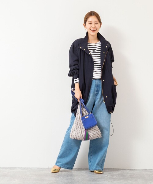 NOLLEY’S（ノーリーズ）の「ウォッシャブルスタンドネックコート（その他アウター・レディース・ネイビー/キャメル・36/38）」の13枚目の写真