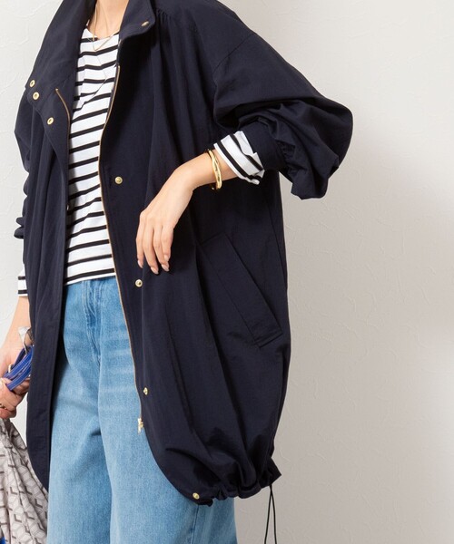 NOLLEY’S（ノーリーズ）の「ウォッシャブルスタンドネックコート（その他アウター・レディース・ネイビー/キャメル・36/38）」の17枚目の写真