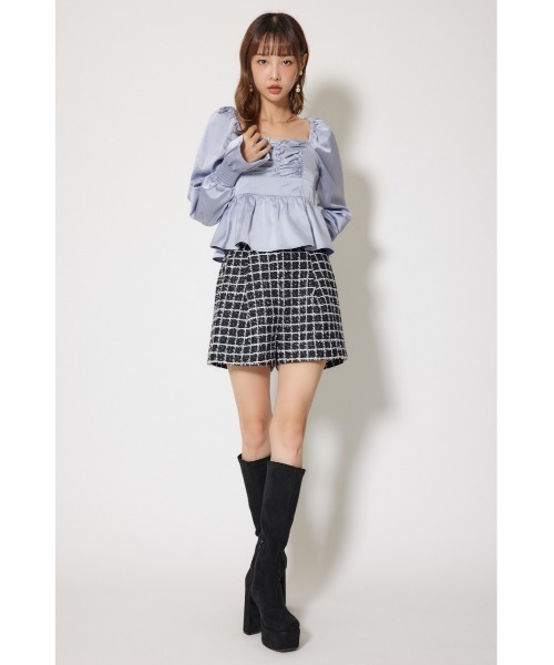 rienda(リエンダ)の「ギャザーペプラムブラウス 秋服 冬服(シャツ/ブラウス・レディース・ピンク/ブルー/ブラック・FREE)」の11枚目の写真