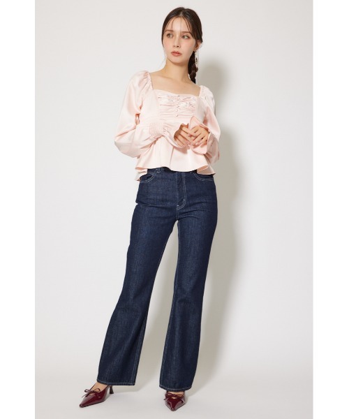 rienda(リエンダ)の「ギャザーペプラムブラウス 秋服 冬服(シャツ/ブラウス・レディース・ピンク/ブルー/ブラック・FREE)」の17枚目の写真