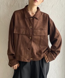 She's Closet（シーズクローゼット）の「ショート丈長袖スエードシャツジャケット（その他アウター）」