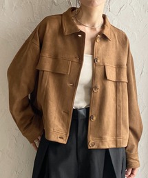 She's Closet（シーズクローゼット）の「ショート丈長袖スエードシャツジャケット（その他アウター・レディース）」