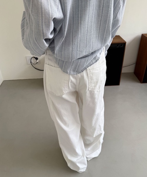 4INT.(フォイント)の「コットン リベット ポケット ワイド パンツ(その他パンツ・レディース・ホワイト/ブラック/グレー・S/M/L)」の16枚目の写真