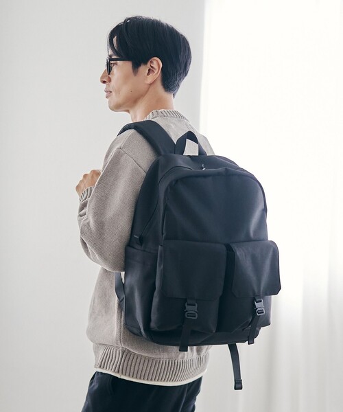 coen(コーエン)の「ブラックバックパック(バックパック/リュック・メンズ・ブラック・FREE)」の2枚目の写真