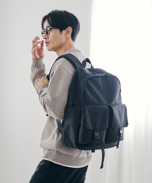 coen(コーエン)の「ブラックバックパック(バックパック/リュック・メンズ・ブラック・FREE)」の3枚目の写真