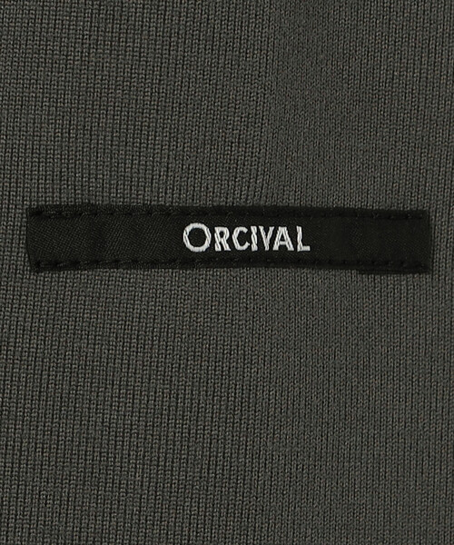 ORCIVAL（オーシバル）の「ORCIVAL | 起毛フライス クルーネックカーディガン WOMEN（カーディガン/ボレロ・レディース・オレンジ/チャコール・1）」の8枚目の写真