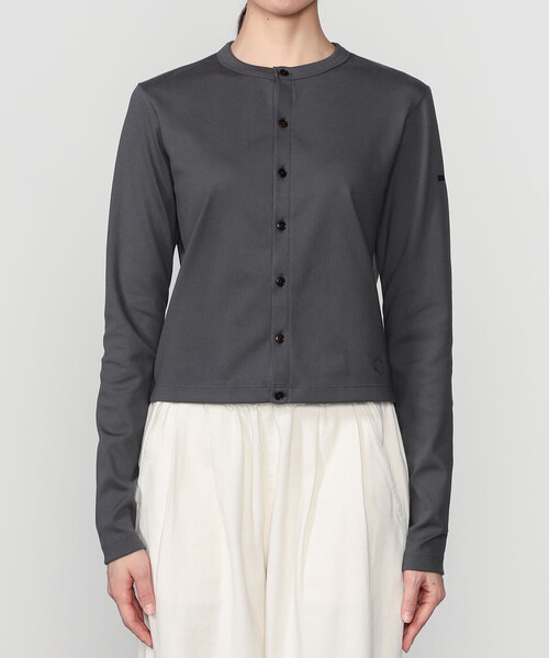 ORCIVAL（オーシバル）の「ORCIVAL | 起毛フライス クルーネックカーディガン WOMEN（カーディガン/ボレロ・レディース・オレンジ/チャコール・1）」の11枚目の写真