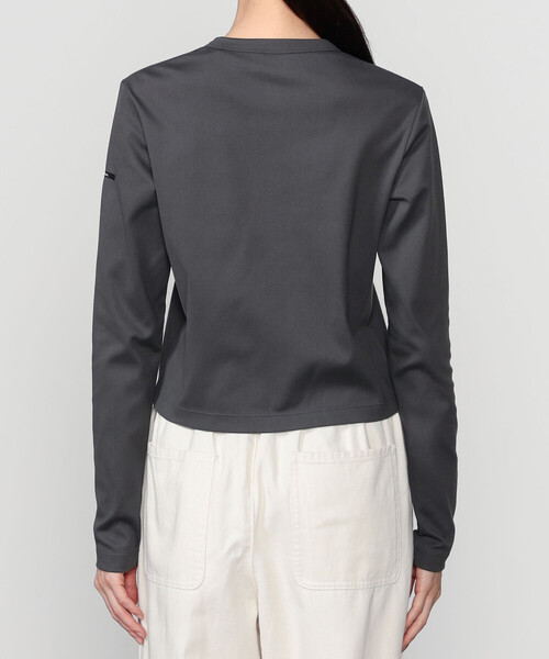 ORCIVAL（オーシバル）の「ORCIVAL | 起毛フライス クルーネックカーディガン WOMEN（カーディガン/ボレロ・レディース・オレンジ/チャコール・1）」の13枚目の写真