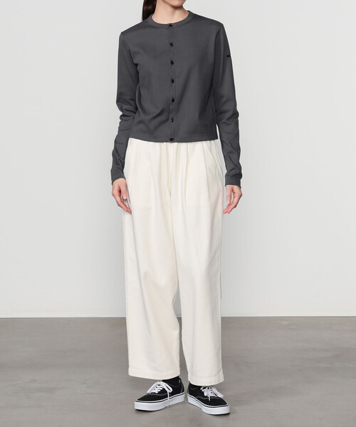 ORCIVAL（オーシバル）の「ORCIVAL | 起毛フライス クルーネックカーディガン WOMEN（カーディガン/ボレロ・レディース・オレンジ/チャコール・1）」の14枚目の写真