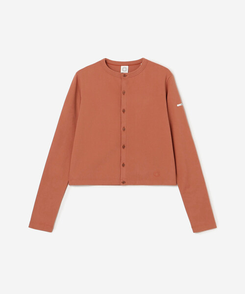 ORCIVAL（オーシバル）の「ORCIVAL | 起毛フライス クルーネックカーディガン WOMEN（カーディガン/ボレロ・レディース・オレンジ/チャコール・1）」の19枚目の写真