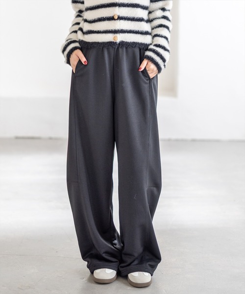 clear（クリア）の「【低身長用サイズ有】カーブスウェットパンツ［大人 カジュアル 着回し力抜群］≪AW新作≫（スウェットパンツ・レディース・ブラック/杢グレー・F/PF）」の2枚目の写真