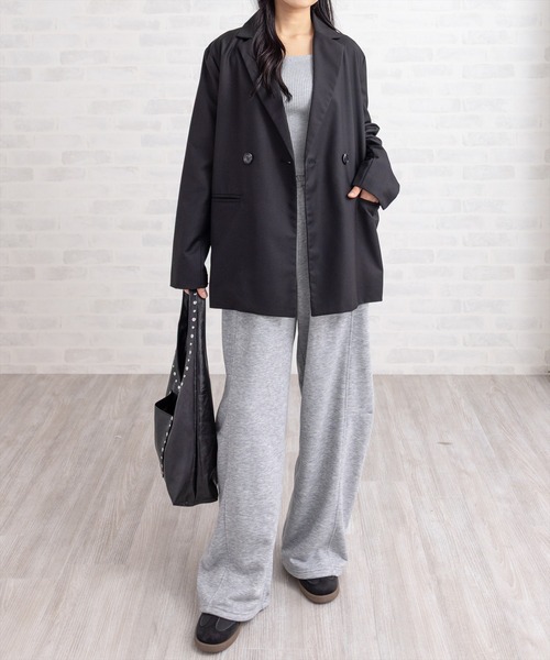 clear（クリア）の「【低身長用サイズ有】カーブスウェットパンツ［大人 カジュアル 着回し力抜群］≪AW新作≫（スウェットパンツ・レディース・ブラック/杢グレー・F/PF）」の3枚目の写真