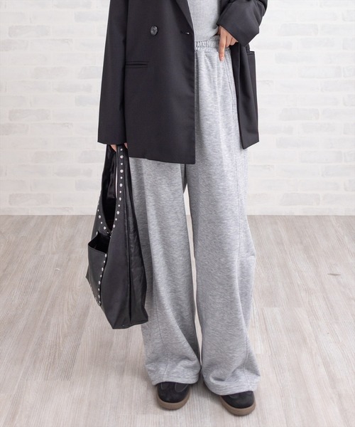 clear（クリア）の「【低身長用サイズ有】カーブスウェットパンツ［大人 カジュアル 着回し力抜群］≪AW新作≫（スウェットパンツ・レディース・ブラック/杢グレー・F/PF）」の17枚目の写真