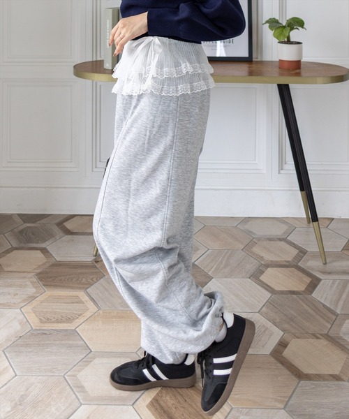 clear（クリア）の「【低身長用サイズ有】カーブスウェットパンツ［大人 カジュアル 着回し力抜群］≪AW新作≫（スウェットパンツ・レディース・ブラック/杢グレー・F/PF）」の20枚目の写真