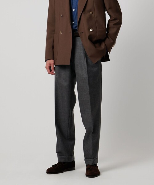 UNITED ARROWS（ユナイテッドアローズ）の「シャークスキン  2インプリーツ スラックス（スラックス・メンズ・ダークグレー・44/50/46/48）」の2枚目の写真