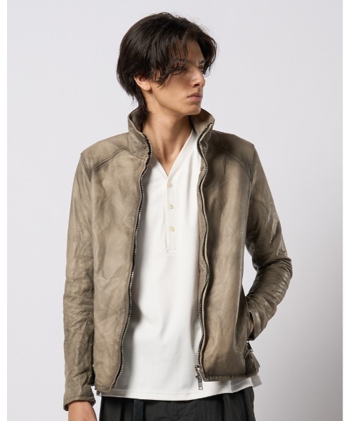 stand riders(cow leather)（ライダースジャケット）｜wjk（ダヴル