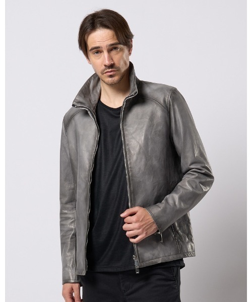 stand riders(cow leather)（ライダースジャケット）｜wjk（ダヴル