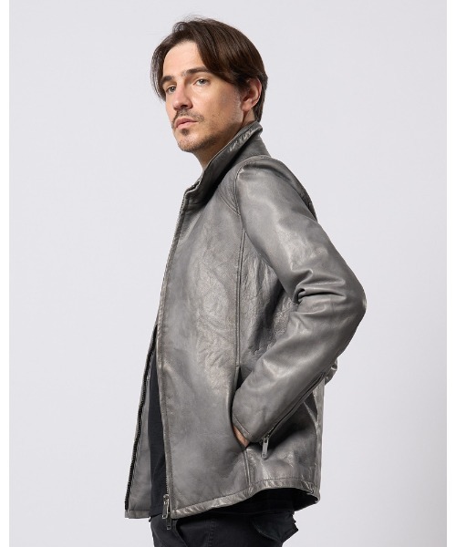 stand riders(cow leather)（ライダースジャケット）｜wjk（ダヴル