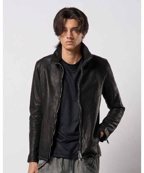 wjk(ダヴルジェイケイ)の「stand riders(cow leather)(ライダースジャケット・メンズ・ベージュ/ブラック/グレー・SMALL/MEDIUM/LARGE/X-LARGE)」の12枚目の写真