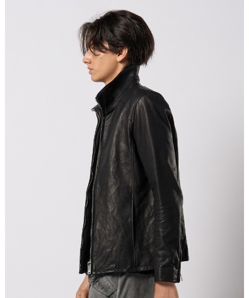 wjk(ダヴルジェイケイ)の「stand riders(cow leather)(ライダースジャケット・メンズ・ベージュ/ブラック/グレー・SMALL/MEDIUM/LARGE/X-LARGE)」の13枚目の写真