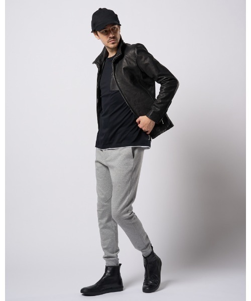 wjk(ダヴルジェイケイ)の「stand riders(cow leather)(ライダースジャケット・メンズ・ベージュ/ブラック/グレー・SMALL/MEDIUM/LARGE/X-LARGE)」の21枚目の写真