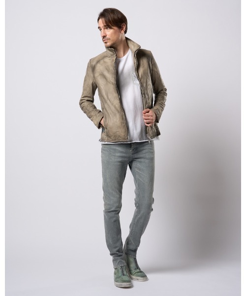 stand riders(cow leather)（ライダースジャケット）｜wjk（ダヴル