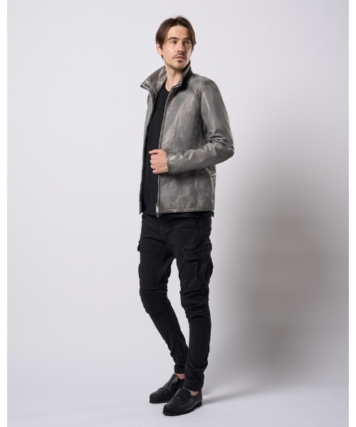 stand riders(cow leather)（ライダースジャケット）｜wjk（ダヴル