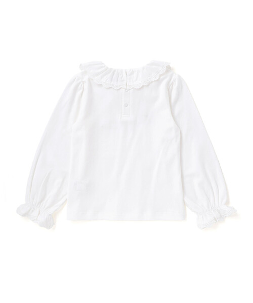 BeBe（ベベ）の「レースフリルカラース長袖Tシャツ（Tシャツ/カットソー・キッズ・オフホワイト・110cm/120cm/130cm/140cm/150cm）」の6枚目の写真