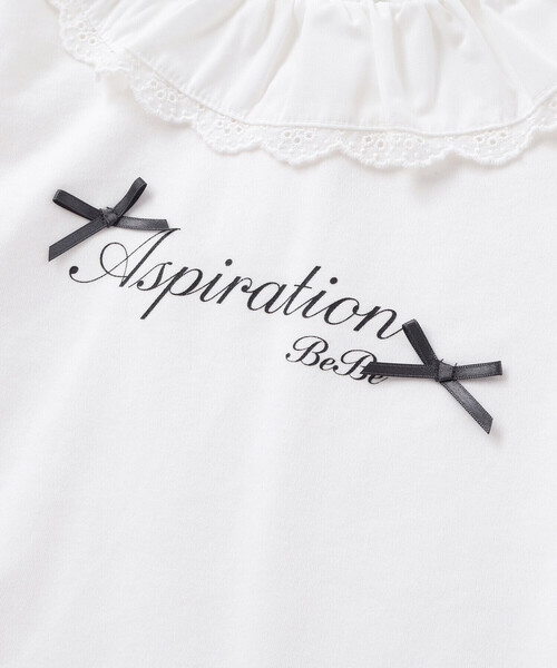BeBe（ベベ）の「レースフリルカラース長袖Tシャツ（Tシャツ/カットソー・キッズ・オフホワイト・110cm/120cm/130cm/140cm/150cm）」の10枚目の写真