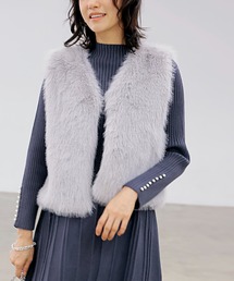 Jines | フェイクFOXファーショートベスト(その他アウター)