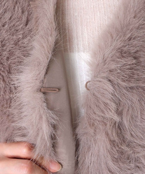 セール】フェイクFOXファーショートベスト（その他アウター）｜Jines