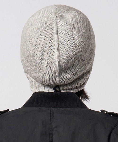 wjk(ダヴルジェイケイ)の「mko13201- GIMA roll beanie ニット帽(8991 kc62h)(ニットキャップ/ビーニー・メンズ・ライトベージュ/ライトブルー/ライトグレー・FREE)」の14枚目の写真