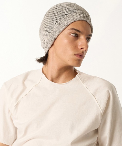 wjk(ダヴルジェイケイ)の「mko13201- GIMA roll beanie ニット帽(8991 kc62h)(ニットキャップ/ビーニー・メンズ・ライトベージュ/ライトブルー/ライトグレー・FREE)」の15枚目の写真