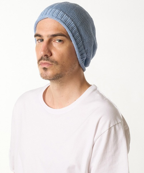 wjk(ダヴルジェイケイ)の「mko13201- GIMA roll beanie ニット帽(8991 kc62h)(ニットキャップ/ビーニー・メンズ・ライトベージュ/ライトブルー/ライトグレー・FREE)」の21枚目の写真