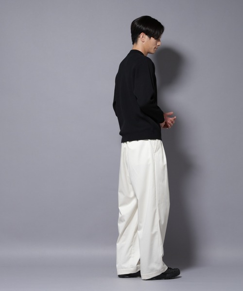 NANO universe（ナノユニバース）の「シルク混モックネックニット（ニット/セーター・メンズ・グレー/グリーン/ライトベージュ/ブラック・XL/L/M/S）」の9枚目の写真