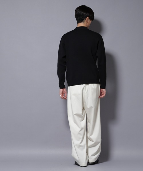 NANO universe（ナノユニバース）の「シルク混モックネックニット（ニット/セーター・メンズ・グレー/グリーン/ライトベージュ/ブラック・XL/L/M/S）」の13枚目の写真