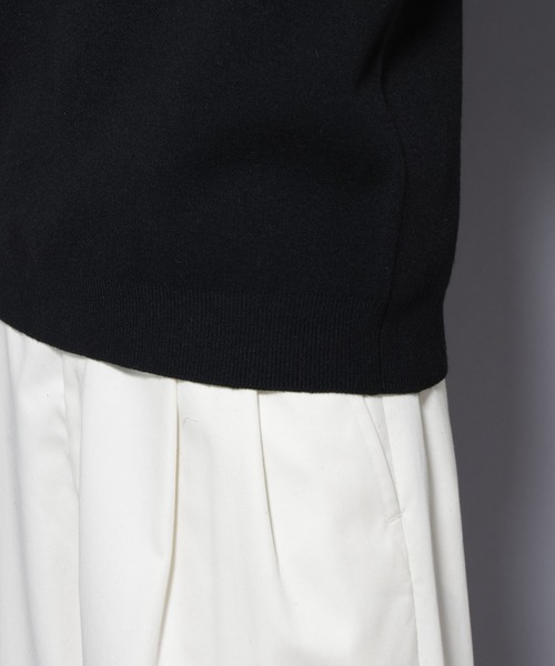 NANO universe（ナノユニバース）の「シルク混モックネックニット（ニット/セーター・メンズ・グレー/グリーン/ライトベージュ/ブラック・XL/L/M/S）」の15枚目の写真