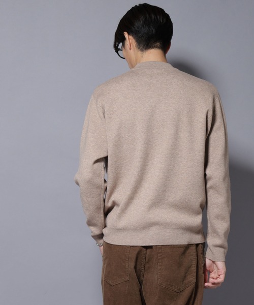 NANO universe（ナノユニバース）の「シルク混モックネックニット（ニット/セーター・メンズ・グレー/グリーン/ライトベージュ/ブラック・XL/L/M/S）」の19枚目の写真