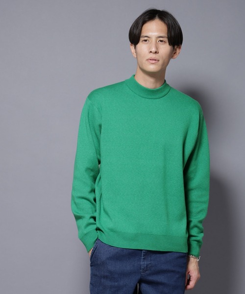 NANO universe（ナノユニバース）の「シルク混モックネックニット（ニット/セーター・メンズ・グレー/グリーン/ライトベージュ/ブラック・XL/L/M/S）」の22枚目の写真