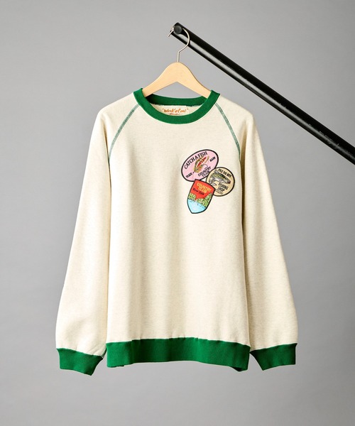 Work of Art Kendai（ワークオブアートケンダイ）の「【 Work of Art Kendai / ワークオブアート ケンダイ 】Raglan Sweatshirt（スウェット・メンズ・ライトグレー/ナチュラル・MEDIUM/LARGE/X-LARGE）」の2枚目の写真
