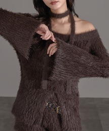 オフショルニット オフショルダー」に該当するブラウン/茶色系の